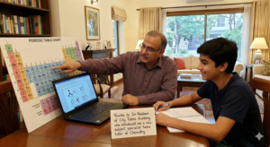 O/A Level Subject Specialist Home Tutor from City Tutors Academy teaching chemistry to a student at home